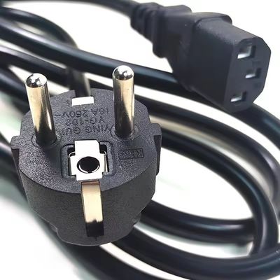 Codice di alimentazione C13 UE Certificato VDE 1.5m 1.8m Materiale Cooper Applicabile a VDE Standard