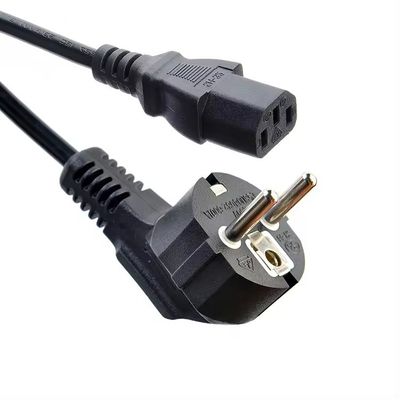 Codice di alimentazione C13 UE Certificato VDE 1.5m 1.8m Materiale Cooper Applicabile a VDE Standard