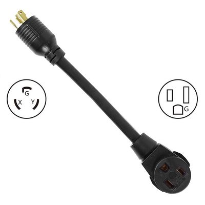 Giacca in PVC NEMA L6-30P a 6-50R connettore da 30Amp a 50Amp STW 10AWG 250V 1.5FT Adaptore del cavo di alimentazione per saldatore asciugatore EV caricabatterie