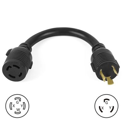 30 Amp Adapter 4 Prong to 3 Prong Lock 10 Gauge Power Welder Adapter Cord ETL elencato NEMA L14-30P Maschio a NEMA L6-30R Femminile