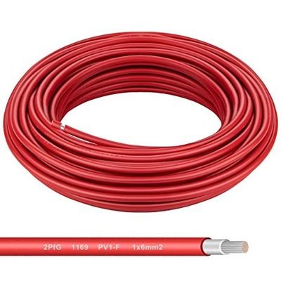 Cable solare a bassa tensione 4,0 mm PVC isolante conduttore di rame stagnato per il progetto di cavo solare