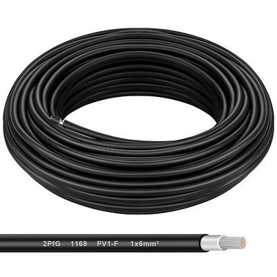 Cable solare a bassa tensione 4,0 mm PVC isolante conduttore di rame stagnato per il progetto di cavo solare