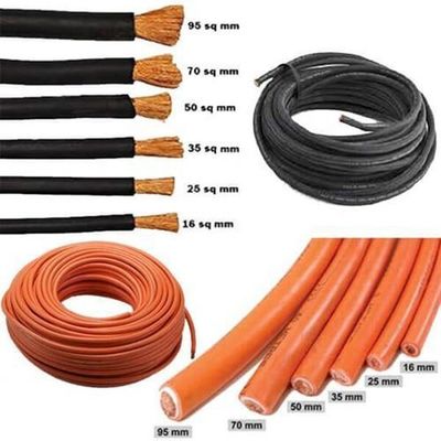 Cable di saldatura in gomma flessibile personalizzabile con 2 3 4 5 filo di base in rosso e nero Cable di alimentazione PVC Jacket