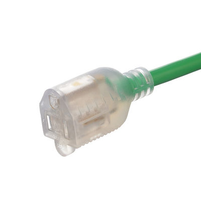ETL 12/3 AWG Customized Pure Copper Extension Cord with Light for Yard Festival PVC Jacket Material and NEMA Female End Type