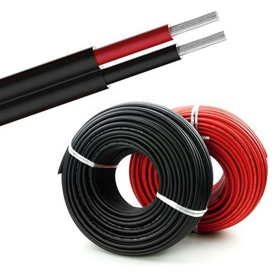 4 mm2 Cable solare DC di isolamento XLPO a singolo o doppio nucleo in rame per sistema fotovoltaico in rosso o nero