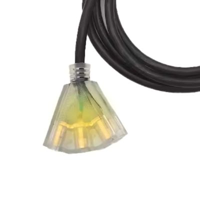20A/250V SJTW Heavy Duty Black Extension Cable con 3 punte e supporto all'illuminazione esterna Selezione del colore personalizzabile