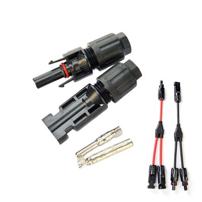 Tuv Heavy Duty Safe Solar Pv Maschio e femmina Dc Power Solar Cable Connector Socket con fusibile per l'uso di cavi di estensione solare DC
