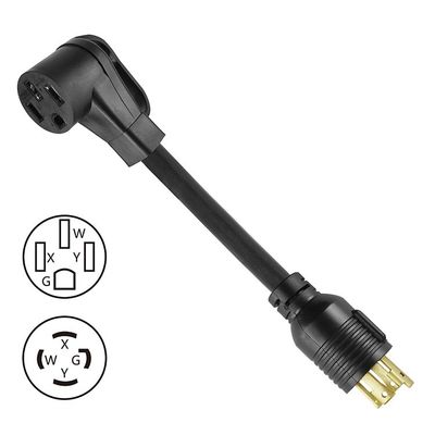 Elethor Nema Ev caricabatterie Adapter Cable di estensione 3 Conduttore Sjt Tipo L14-30p Twist Lock Plug to 14-50r Adapter Power Cord