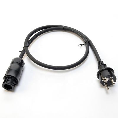 Certificato DIN VDE 0620/EN 50075 1990 Cavo di gomma isolato Euro 16A 3 Pin Plug H07rn f per PV1 solare