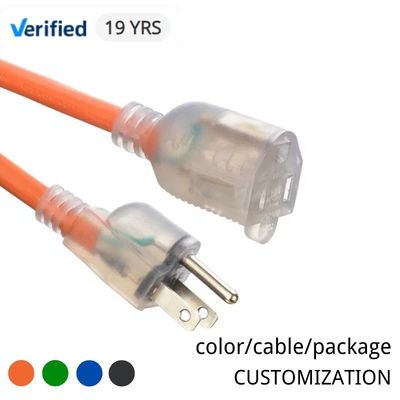 12/3 impermeabile ETL 50 piedi cavo di estensione con indicatore illuminato fine 12 calibro 3 punta resistente al freddo all'aperto