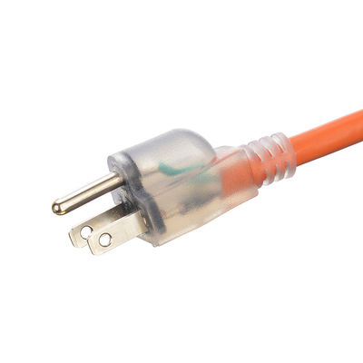 12 Gauge 3 Prong resistente al freddo 15Amp 1875W SJTW 12/3 Cordone di estensione esterno 100 ft Indicatore illuminato resistente all'acqua