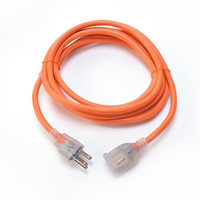 12 Gauge 3 Prong resistente al freddo 15Amp 1875W SJTW 12/3 Cordone di estensione esterno 100 ft Indicatore illuminato resistente all'acqua
