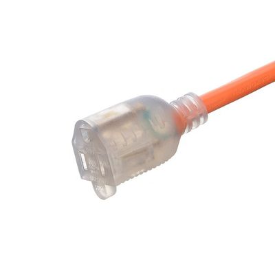 50 piedi 3X12AWG SJTW Heavy Duty Yellow 3 Prong Extension Cable 15 AMP Cordone di alimentazione esterno per giardino e elettrodomestici principali