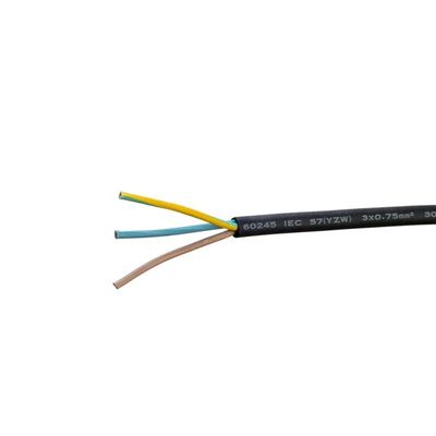 Vde H05rn f Cavo di gomma 3g 1,0 mm2 Stringhe multiple di conduttore di rame nudo morbido per applicazioni elettriche