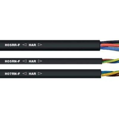 Vde H05rn f Cavo di gomma 3g 1,0 mm2 Stringhe multiple di conduttore di rame nudo morbido per applicazioni elettriche