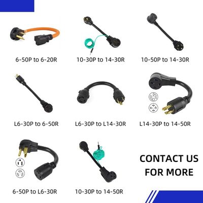 Da 1 a 3 tripli prese 3 punte SJT SJTW 12 AWG 30FT cavo di alimentazione di estensione con luce LED ETL US Certificata corrente nominale 15A