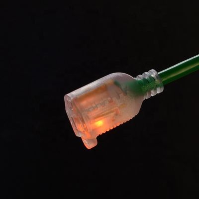 3X8/10/12/14/16AWG Voltaggio nominale 125V NEMA Female Light End ETL Certificato American 3-Core Extension Cord Cablo di alimentazione in rame esterno
