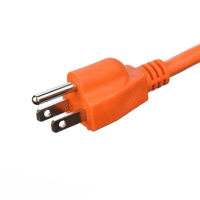 Tipo di fine / 15 piedi cavo di alimentazione pesante in 3 punte16 SJTW AWG su cannoli esterni con Nema-15 Orange Plug per cavi di estensione