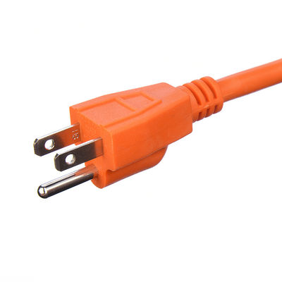 Tipo di fine / 15 piedi cavo di alimentazione pesante in 3 punte16 SJTW AWG su cannoli esterni con Nema-15 Orange Plug per cavi di estensione