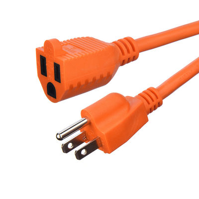 100FT ETL Listed SJTW 14/3 Cordone di estensione elettrico arancione Single Plug NEMA 5-15P a NEMA 5-15R con lunghezza personalizzata