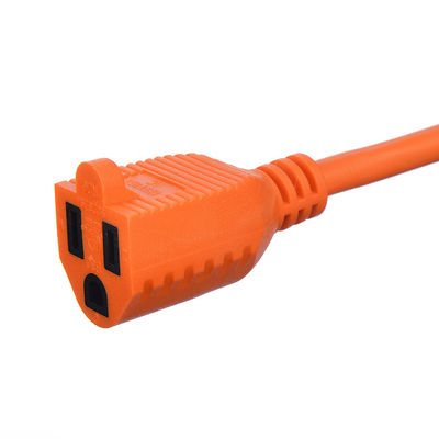 100FT ETL Listed SJTW 14/3 Cordone di estensione elettrico arancione Single Plug NEMA 5-15P a NEMA 5-15R con lunghezza personalizzata