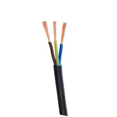 300/500V H05VV F 3G0.75mm2 3 Core Stranded Bare Copper Ground Wire PVC Isolation Power Cable per progetti di costruzione