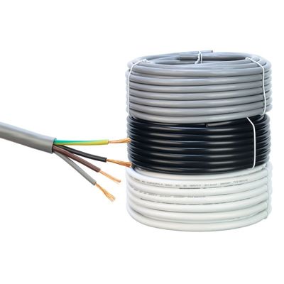 Cavi di alimentazione flessibili H05vv-f 5 Core 0,5 mm/1 mm quadrato rame solido conduttore elettrico filo per la costruzione di fili domestici